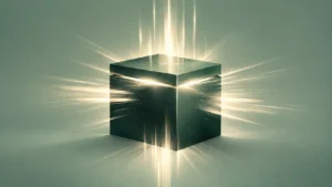 caja de pandora con una luz saliendo de la caja en fondo verde